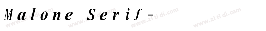 Malone Serif字体转换